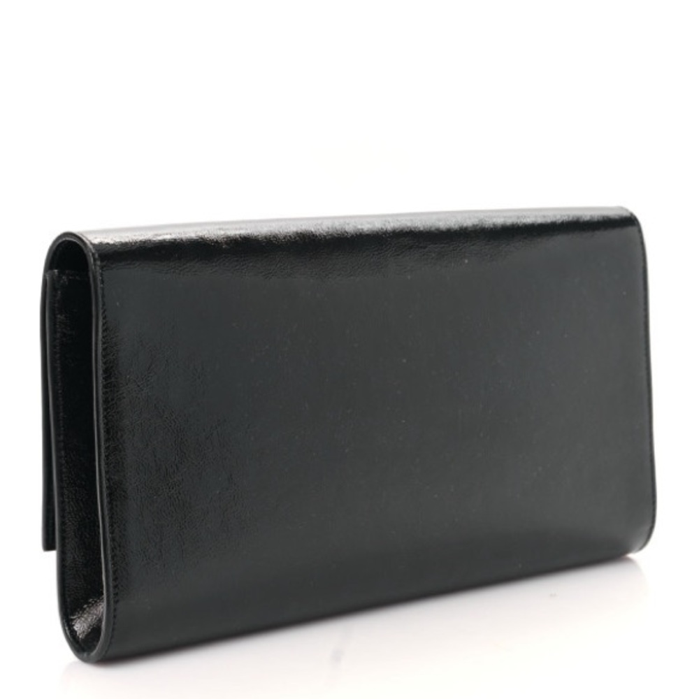 🎉🎉HP🎉🎉Yves Saint Laurent YSL Black Patent Belle De Jour Clutch🎉🎉 - Picture 3 of 12